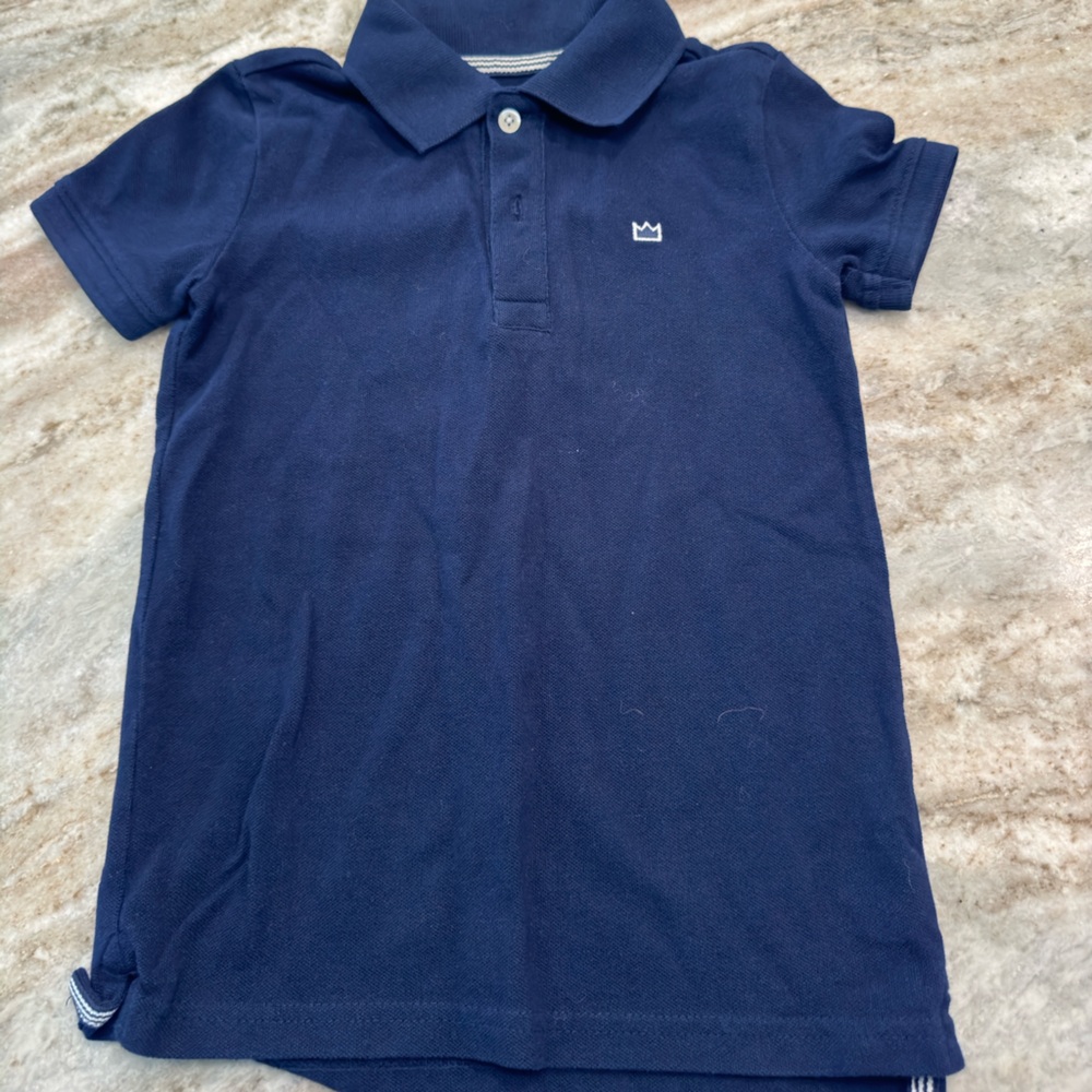 Crown & Ivy boys size 4 polo navy blue